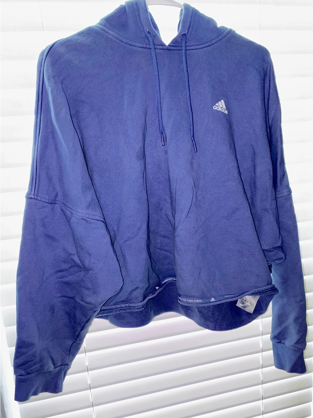adidas Light Purple Pullover Hoodie with Logo Tag